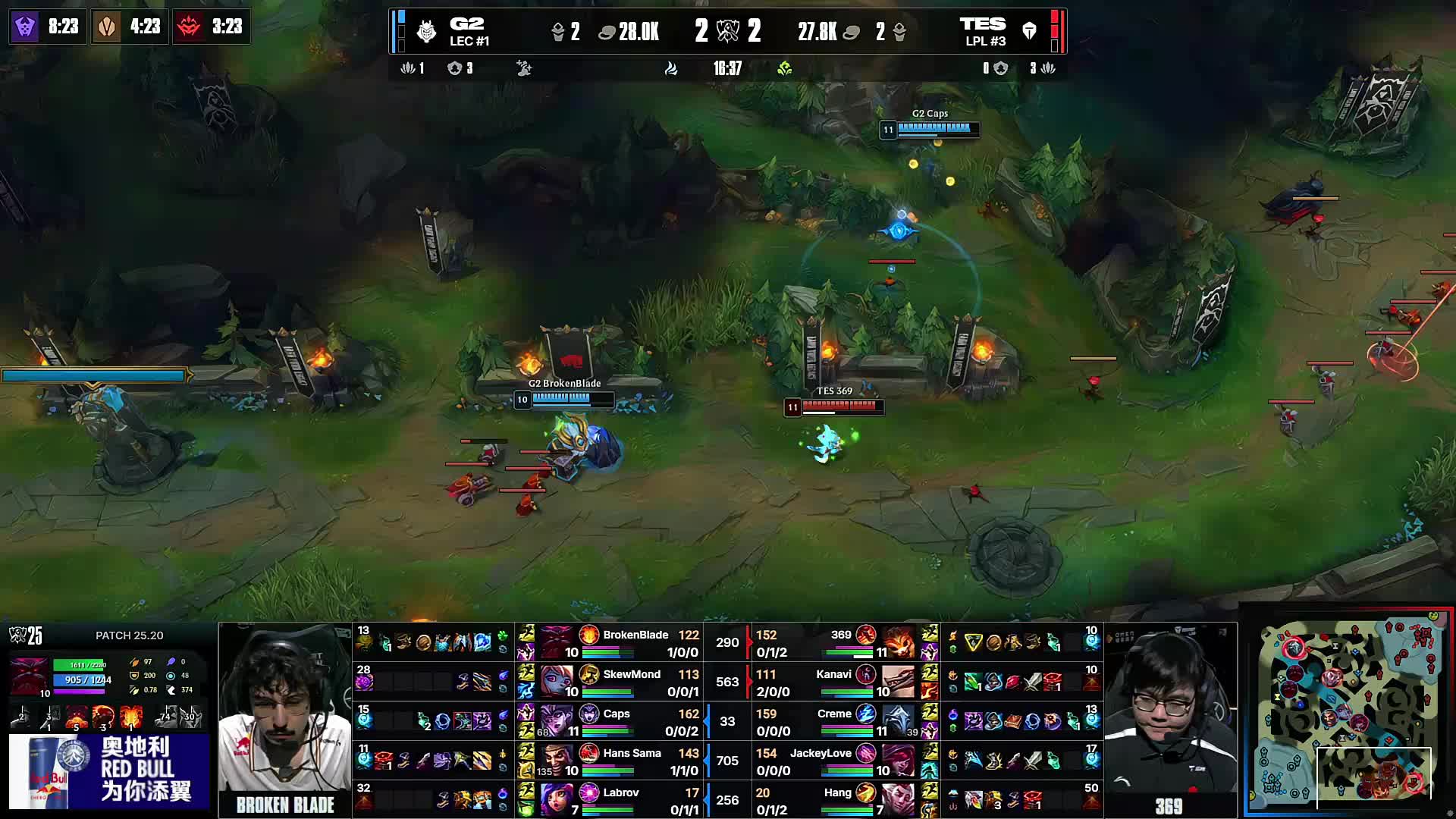 KT Rolster 和 Nongshim RedForce 在 LCK 2025 赛季中获得胜利